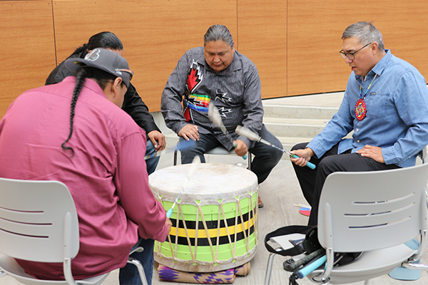 Traditional drumming started the Ceremony